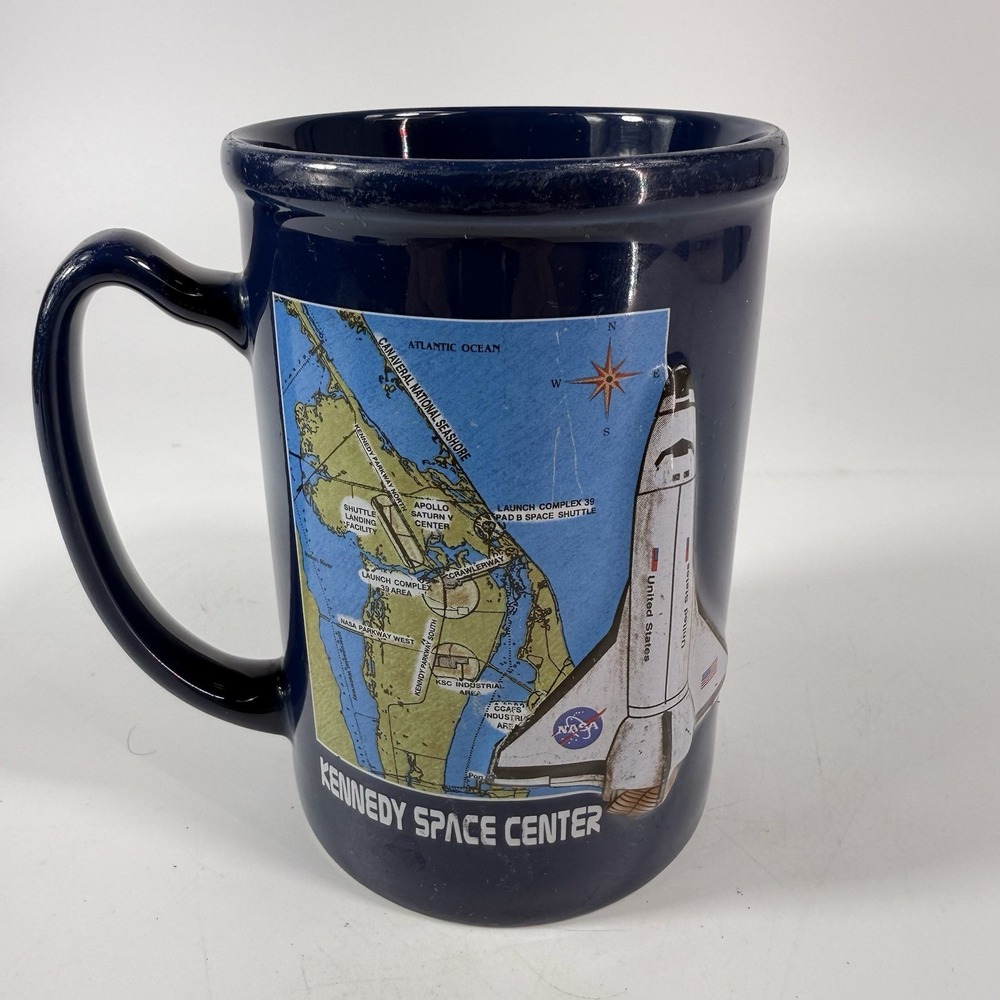 Kennedy Space Center‎ Coffee Mug, NASA Space Shuttle, 3D, Vintage Embossed